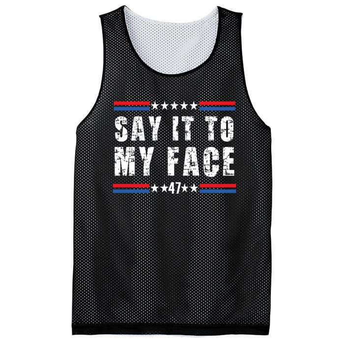 Say It To My Face Kamala Harris 2024 Mesh Reversible Basketball Jersey Tank