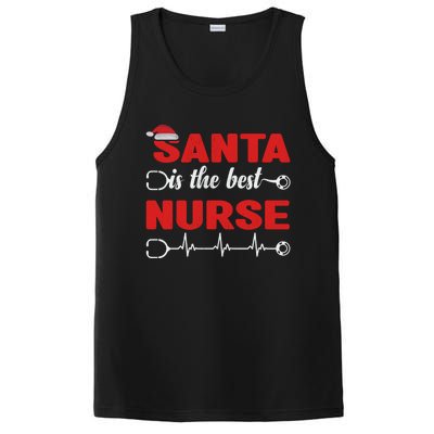 Santa Is The Best Nurse Nursing Christmas Cool Gift PosiCharge Competitor Tank