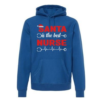 Santa Is The Best Nurse Nursing Christmas Cool Gift Premium Hoodie