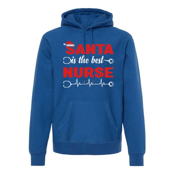 Santa Is The Best Nurse Nursing Christmas Cool Gift Premium Hoodie