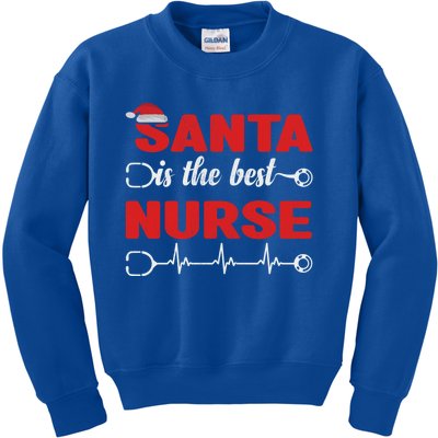 Santa Is The Best Nurse Nursing Christmas Cool Gift Kids Sweatshirt