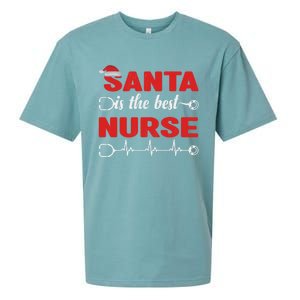 Santa Is The Best Nurse Nursing Christmas Cool Gift Sueded Cloud Jersey T-Shirt