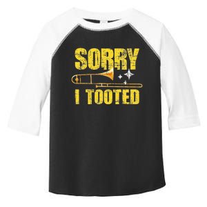 Sorry I Tooted Trombone Trombonist Music Brass Wind Player Toddler Fine Jersey T-Shirt