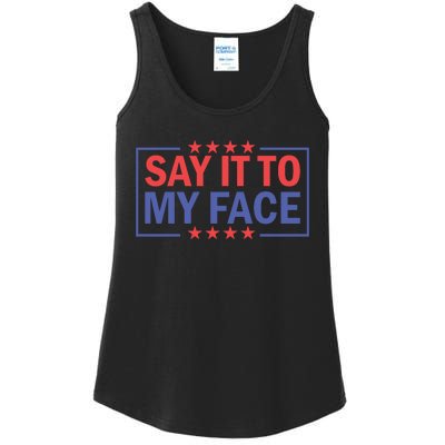 Say It To My Face Graphic Ladies Essential Tank