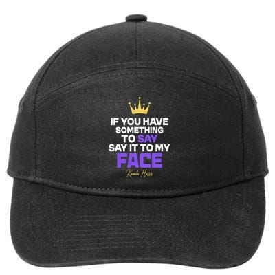 Say It To My Face Kamala Harris 7-Panel Snapback Hat
