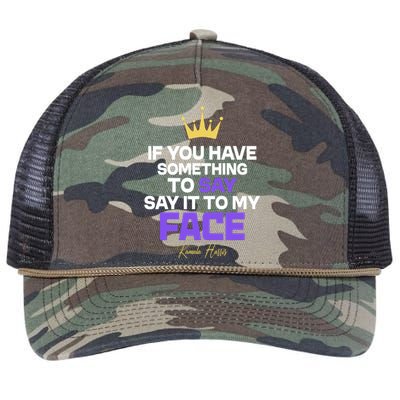 Say It To My Face Kamala Harris Retro Rope Trucker Hat Cap