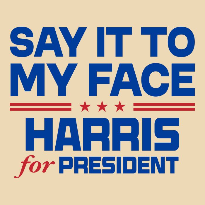 Say It To My Face Kamala Harris 24 Drawstring Bag