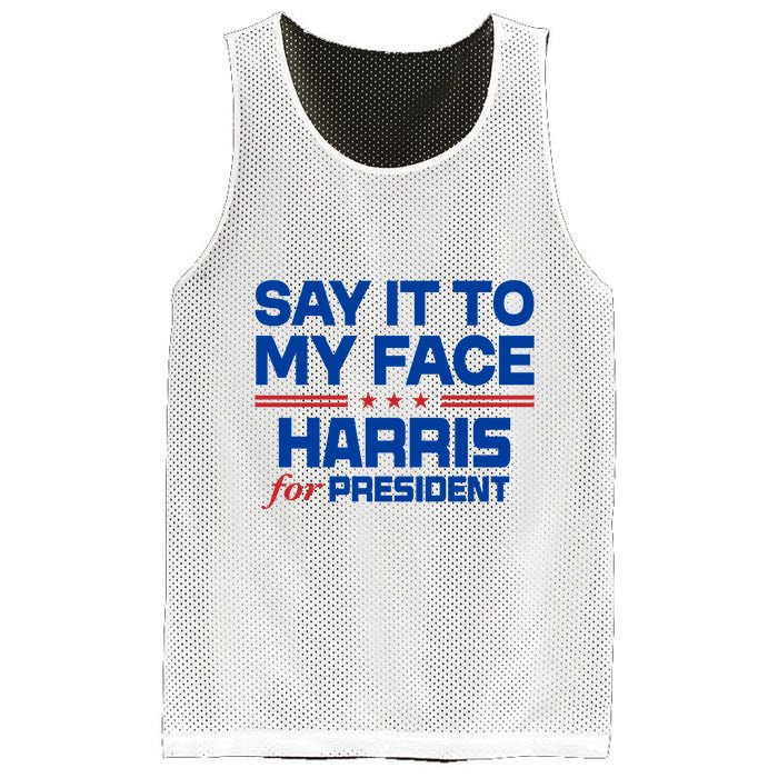 Say It To My Face Kamala Harris 24 Mesh Reversible Basketball Jersey Tank