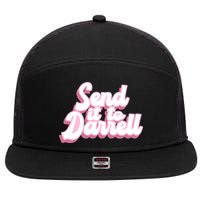 Send It To Darrell 7 Panel Mesh Trucker Snapback Hat