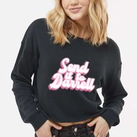 Send It To Darrell Cropped Pullover Crew