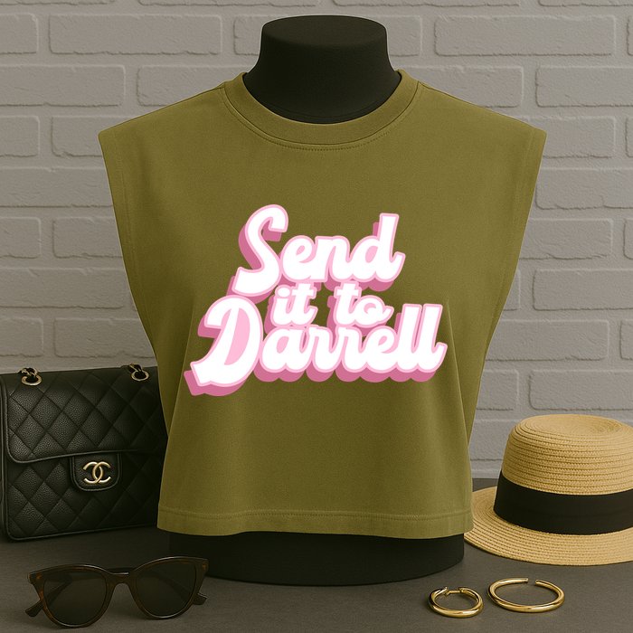 Send It To Darrell Garment-Dyed Women's Muscle Tee