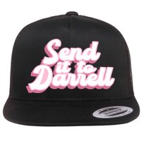 Send It To Darrell Flat Bill Trucker Hat