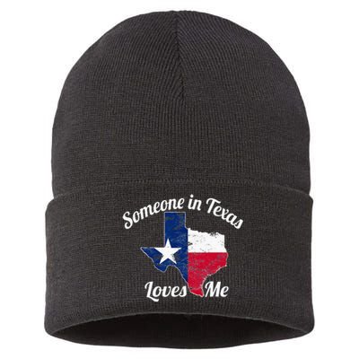 Someone In Texas Loves Me Texas Texan Love Sustainable Knit Beanie