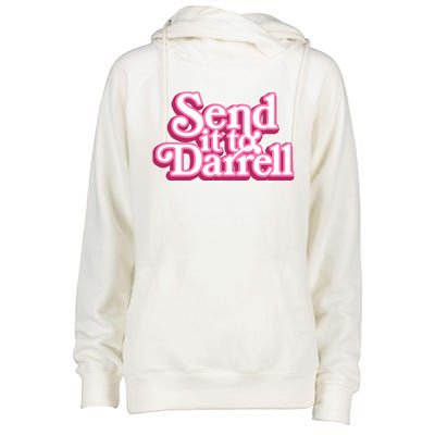 Send It To Darrell Womens Funnel Neck Pullover Hood