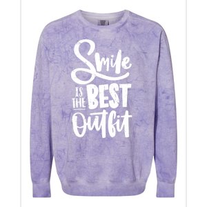 Smile Is The Best Outfit Cute Gift Colorblast Crewneck Sweatshirt