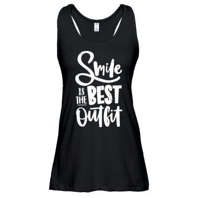 Smile Is The Best Outfit Cute Gift Ladies Essential Flowy Tank