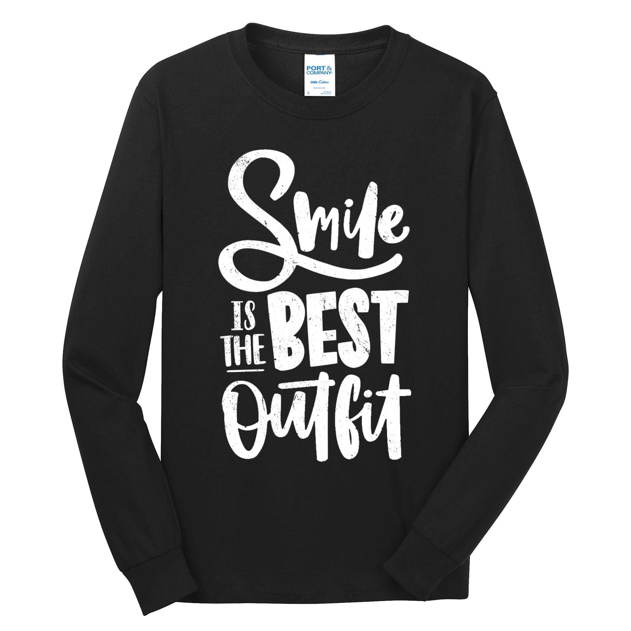 Smile Is The Best Outfit Cute Gift Tall Long Sleeve T-Shirt