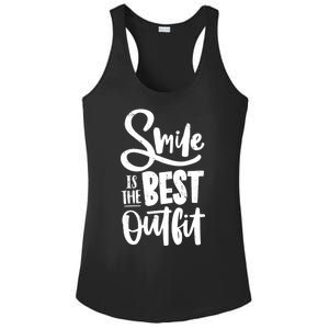 Smile Is The Best Outfit Cute Gift Ladies PosiCharge Competitor Racerback Tank