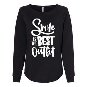 Smile Is The Best Outfit Cute Gift Womens California Wash Sweatshirt