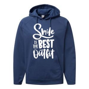 Smile Is The Best Outfit Cute Gift Performance Fleece Hoodie