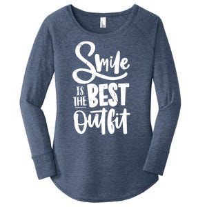 Smile Is The Best Outfit Cute Gift Women's Perfect Tri Tunic Long Sleeve Shirt