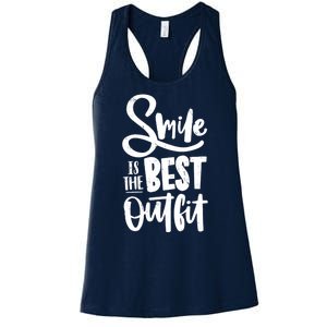 Smile Is The Best Outfit Cute Gift Women's Racerback Tank