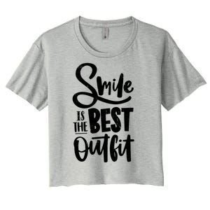 Smile Is The Best Outfit Cute Gift Women's Crop Top Tee