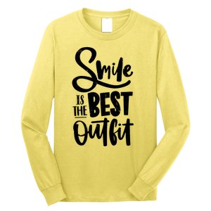 Smile Is The Best Outfit Cute Gift Long Sleeve Shirt