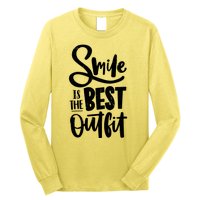 Smile Is The Best Outfit Cute Gift Long Sleeve Shirt