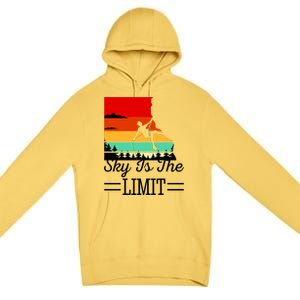 Sky Is The Limited Rock Climbing Premium Pullover Hoodie