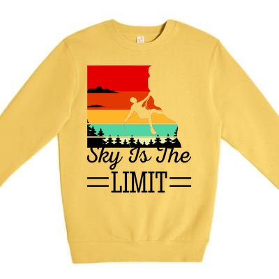 Sky Is The Limited Rock Climbing Premium Crewneck Sweatshirt