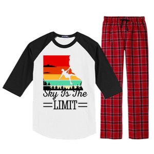 Sky Is The Limited Rock Climbing Raglan Sleeve Pajama Set