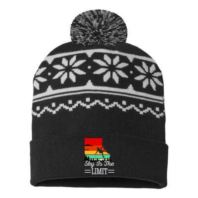 Sky Is The Limited Rock Climbing USA-Made Snowflake Beanie