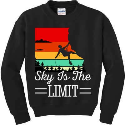 Sky Is The Limited Rock Climbing Kids Sweatshirt