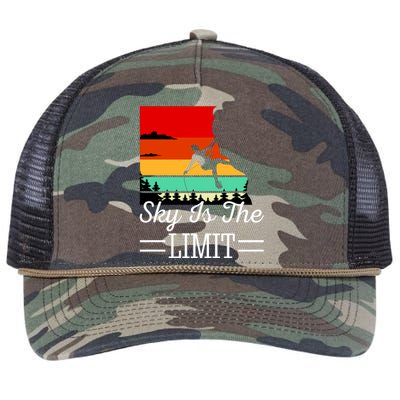 Sky Is The Limited Rock Climbing Retro Rope Trucker Hat Cap