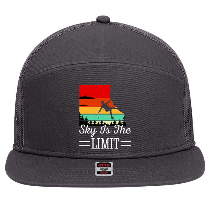 Sky Is The Limited Rock Climbing 7 Panel Mesh Trucker Snapback Hat