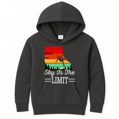 Sky Is The Limited Rock Climbing Kids Hoodie