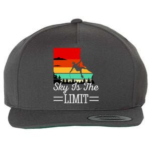 Sky Is The Limited Rock Climbing Wool Snapback Cap