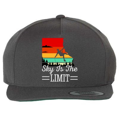 Sky Is The Limited Rock Climbing Wool Snapback Cap