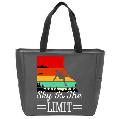 Sky Is The Limited Rock Climbing Zip Tote Bag