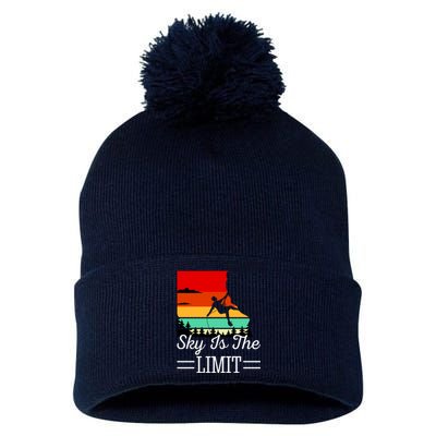 Sky Is The Limited Rock Climbing Pom Pom 12in Knit Beanie