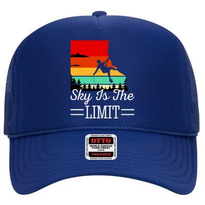 Sky Is The Limited Rock Climbing High Crown Mesh Back Trucker Hat