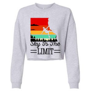 Sky Is The Limited Rock Climbing Cropped Pullover Crew