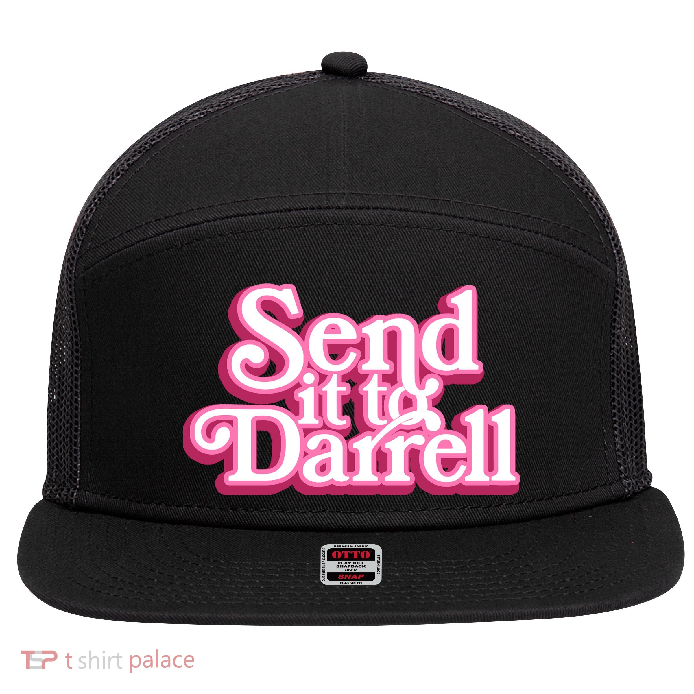 Send It To Darrell 7 Panel Mesh Trucker Snapback Hat