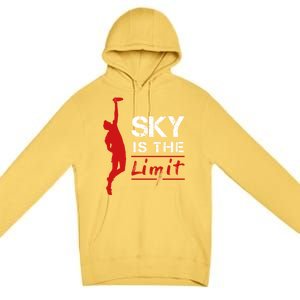 Sky Is The Limit Frisbee Sport Player Flying Disc Great Gift Premium Pullover Hoodie