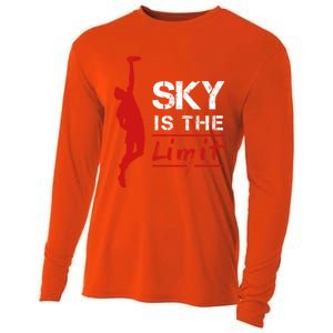 Sky Is The Limit Frisbee Sport Player Flying Disc Great Gift Cooling Performance Long Sleeve Crew