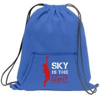 Sky Is The Limit Frisbee Sport Player Flying Disc Great Gift Sweatshirt Cinch Pack Bag