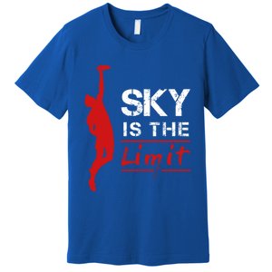 Sky Is The Limit Frisbee Sport Player Flying Disc Great Gift Premium T-Shirt