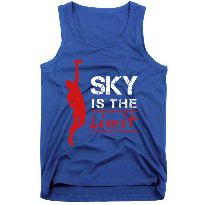 Sky Is The Limit Frisbee Sport Player Flying Disc Great Gift Tank Top