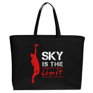 Sky Is The Limit Frisbee Sport Player Flying Disc Great Gift Cotton Canvas Jumbo Tote